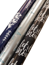 Single 3m Christmas Text OR Tree Design Gift Wrap Roll {DC}