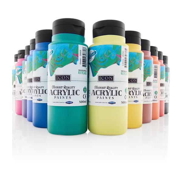 Blue Acrylic Paint 500ml by Icon Art