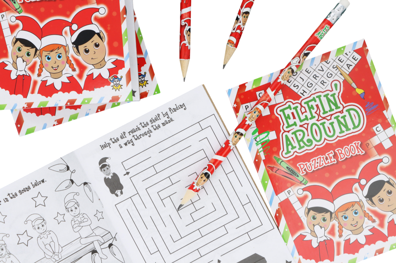 Mini Christmas Elfin Around Puzzle Book