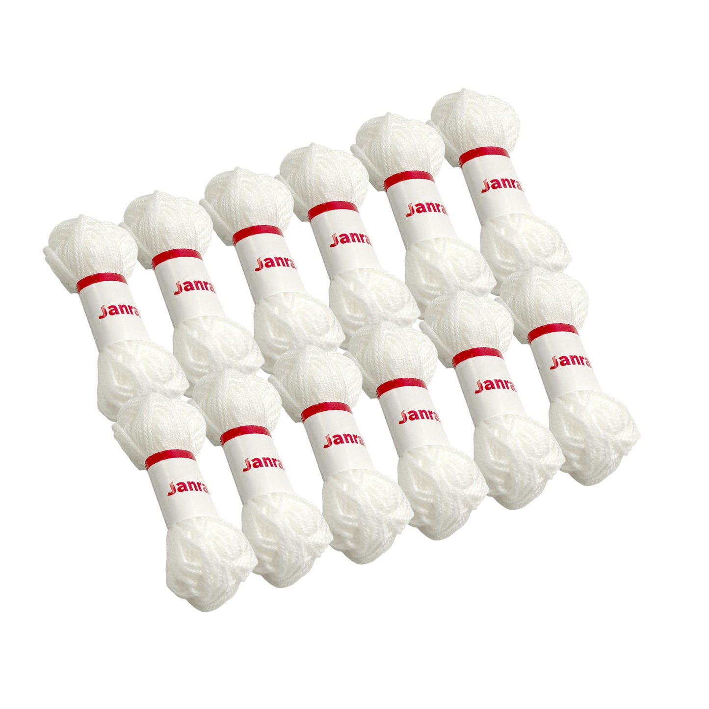 White Acrylic Yarn Roll – 10g, 4 Strand 8 Ply Knitting Wool