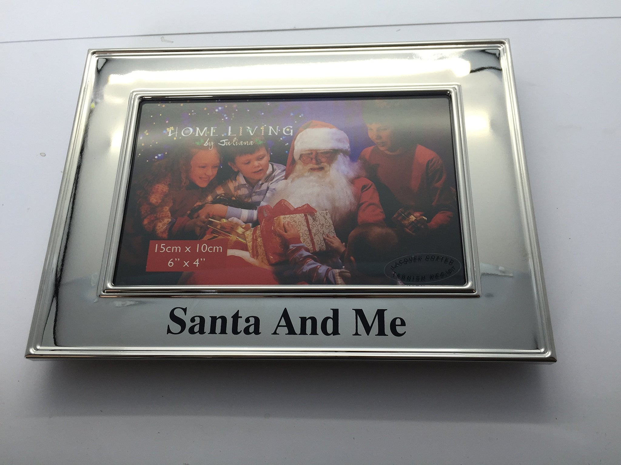 Santa and Me Silver Plated 6x4 Picture Frame