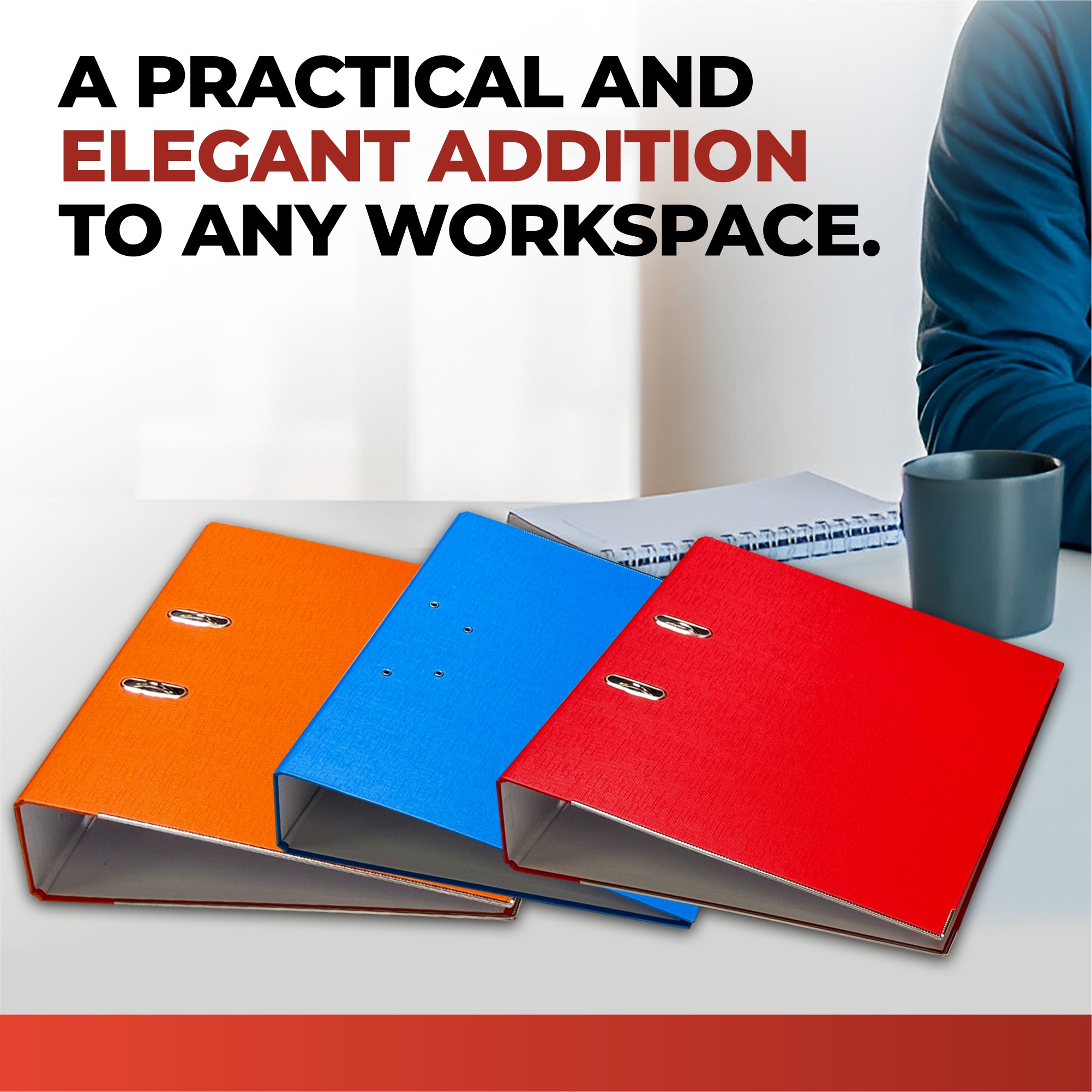 A4 White Paperbacked Lever Arch File by Janrax