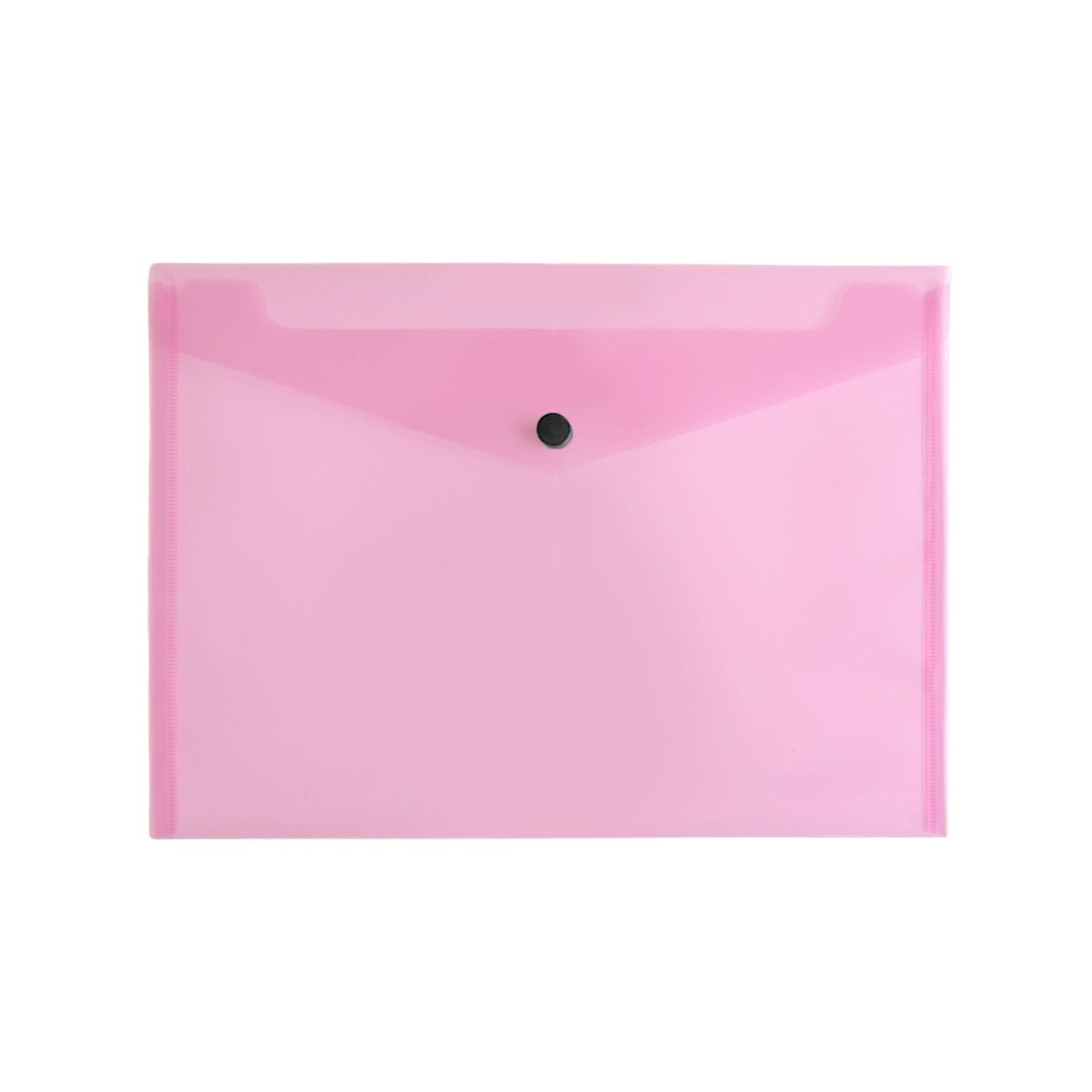 Pack of 12 Janrax A4 Pink Document Wallets - Button Stud Folder