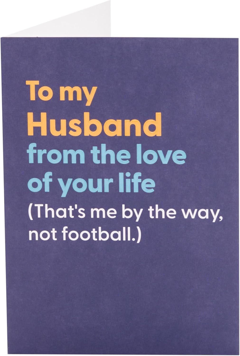 Funny Football Design Husband Birthday Card