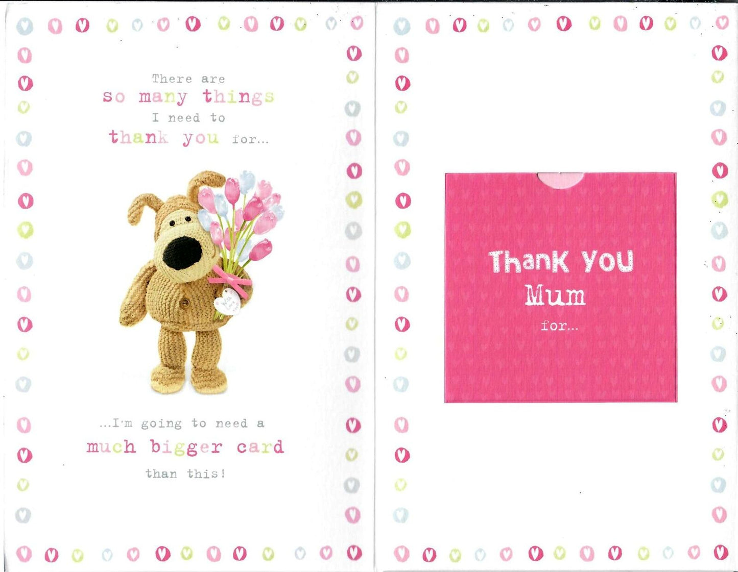 Boofle Thank You Mum Interactive Mother's Day Card 