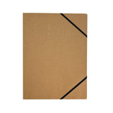 A4 Kraft Card 3 Flap Folder With Elastic Closure