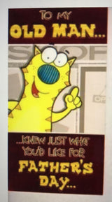 To My Old Man Humour Father's Day Hallmark New Card 