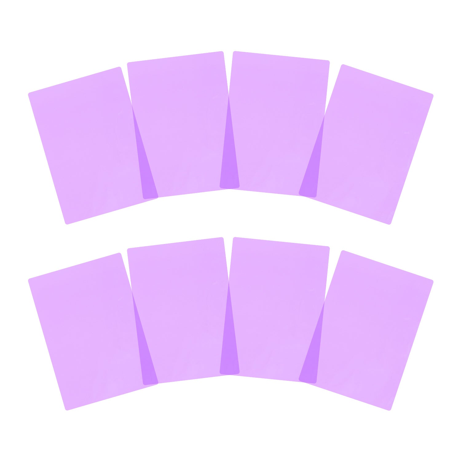 Pack of 8 A4 Plain Purple Dyslexia Overlay Reading Sheets – PET Material, Rounded Corners