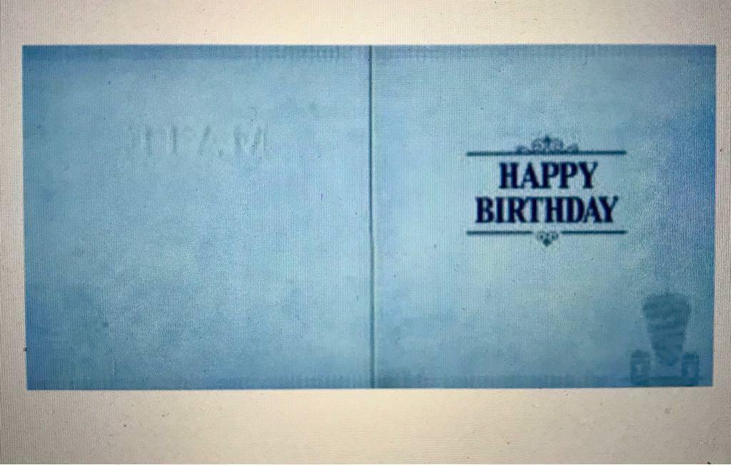 Mate Happy Birthday Humour Blue & Gold Greeting Card 