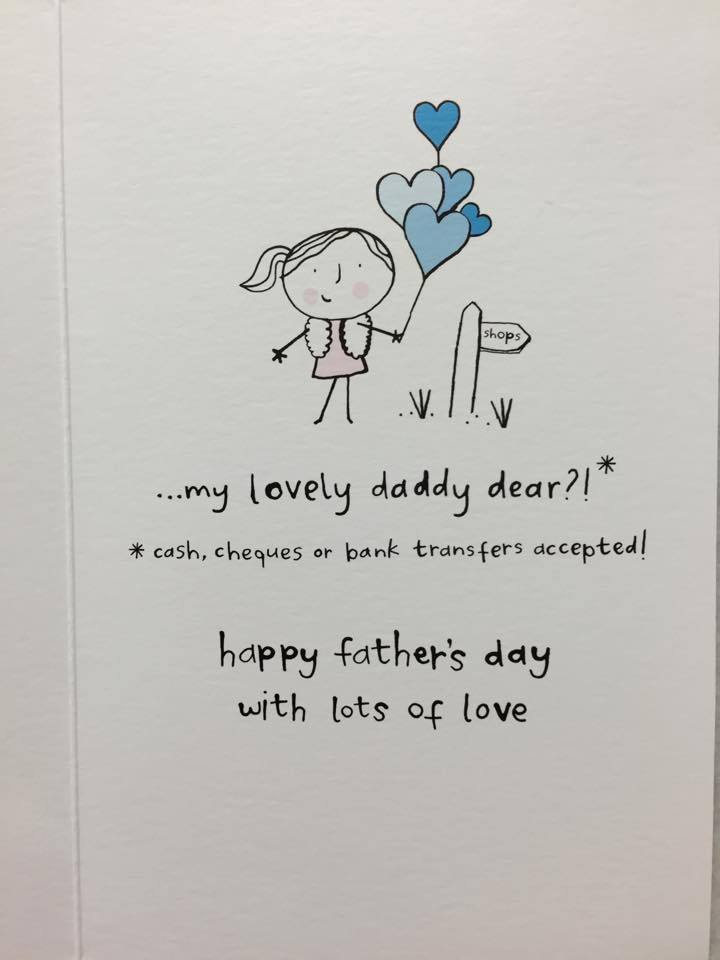 A Poem For Great Dad Lucky Daughter Humour Fathers Day Card 