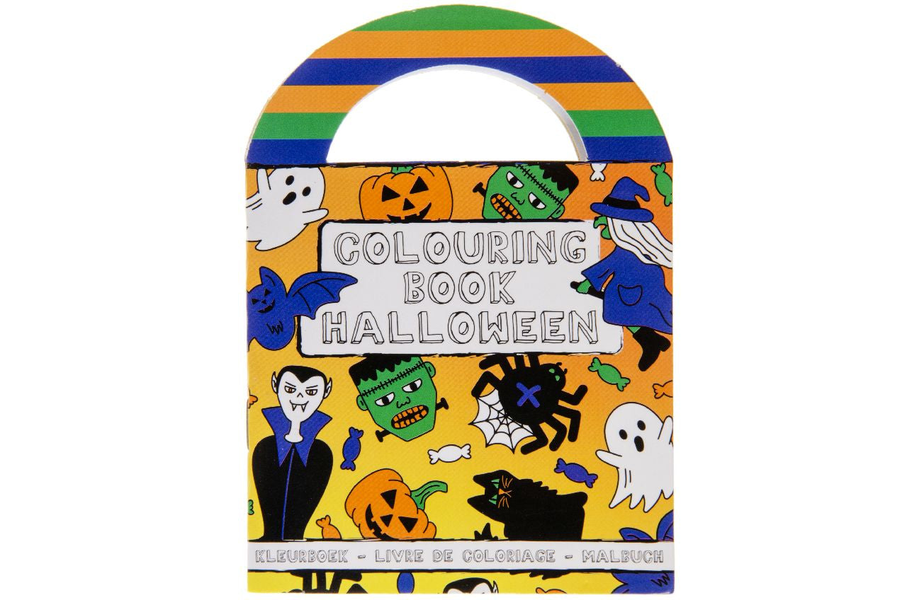 Halloween Coloring Mini Book with Stickers