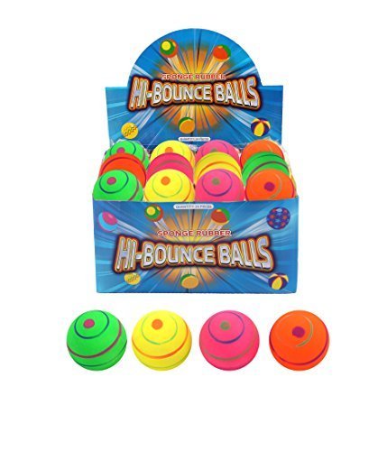 Box of 24 Bouncing Ball Circles 6.2 cm Astd Colours