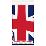 Union Jack Rectangular Plastic Table Cover, 54"x108"