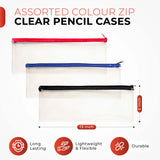 Janrax 13x5" Green Zip Clear Exam Pencil Case