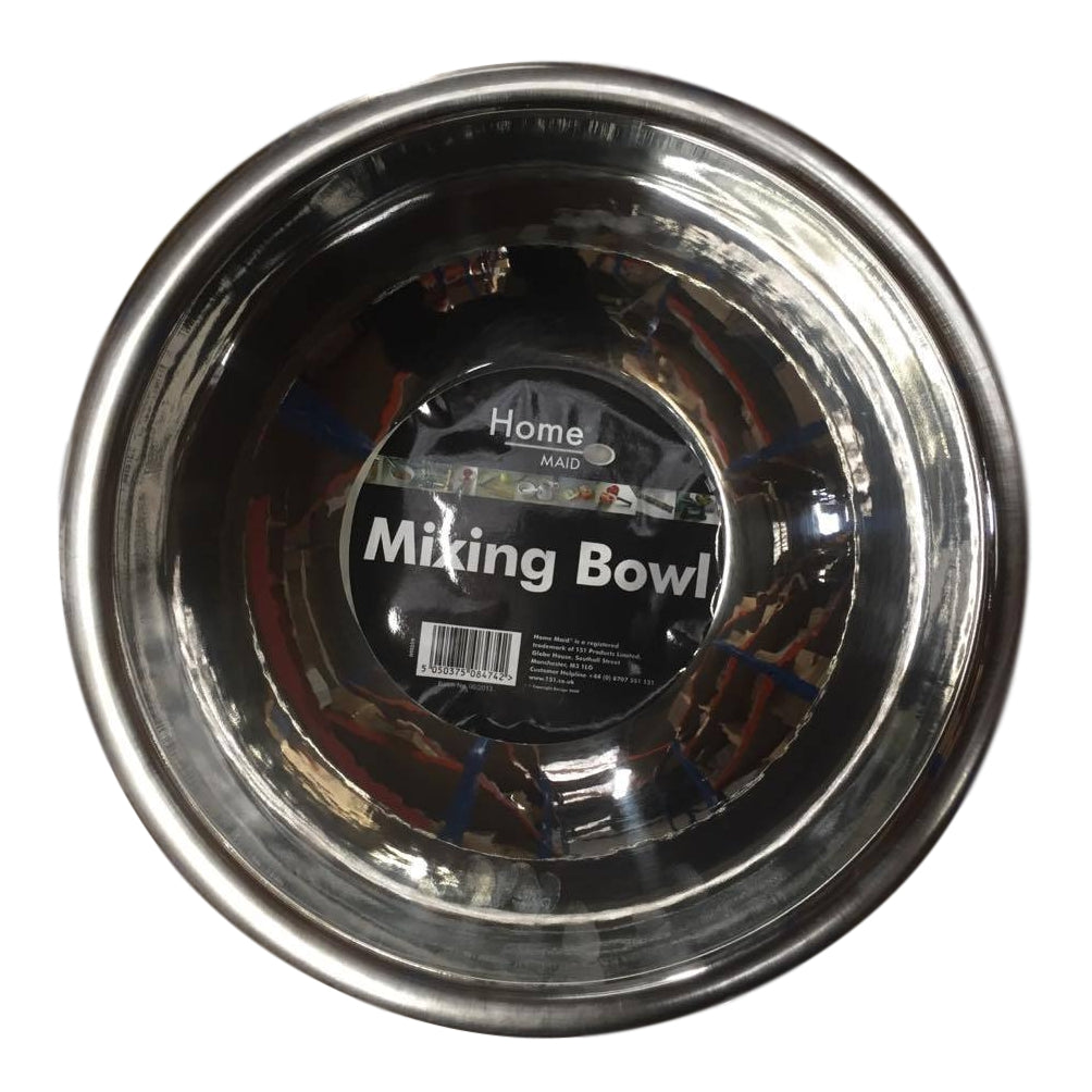 HOMEMAID SILVER METAL 10" WIDE MIXING BOWL CP250P {DC}