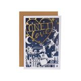 Laser cut Festive Design One I Love Christmas Card