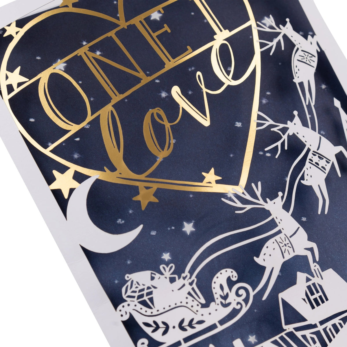 Laser cut Festive Design One I Love Christmas Card