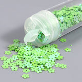 Pack of 12 Assorted Colors Cosmetic Puff Flower Shape Glitter 7g