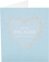 Heart Design Bride & Groom Engagement Congratulations Card