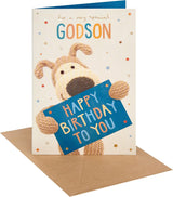 Boofle with Envelope Godson Birthday Card