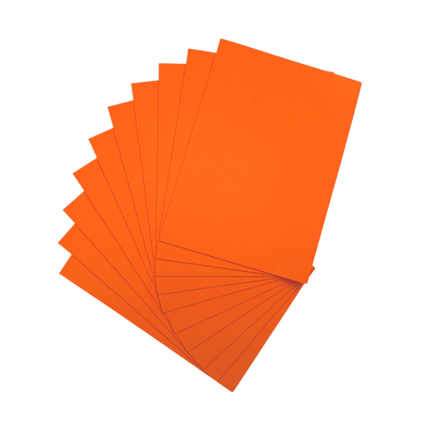 Pack of 10 A5 Orange Coloured EVA Foam Sheets