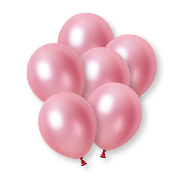 Pack of 8 Hot Pink Pearl Premium 12" Latex Balloons