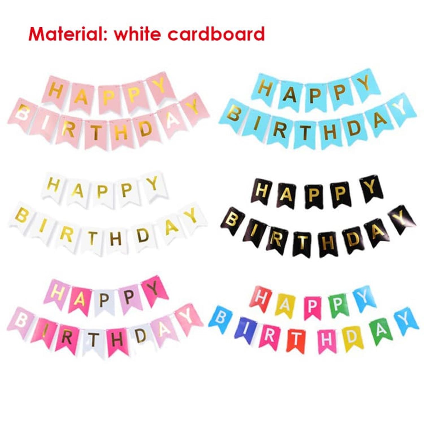 Peach Happy Birthday Party Banner