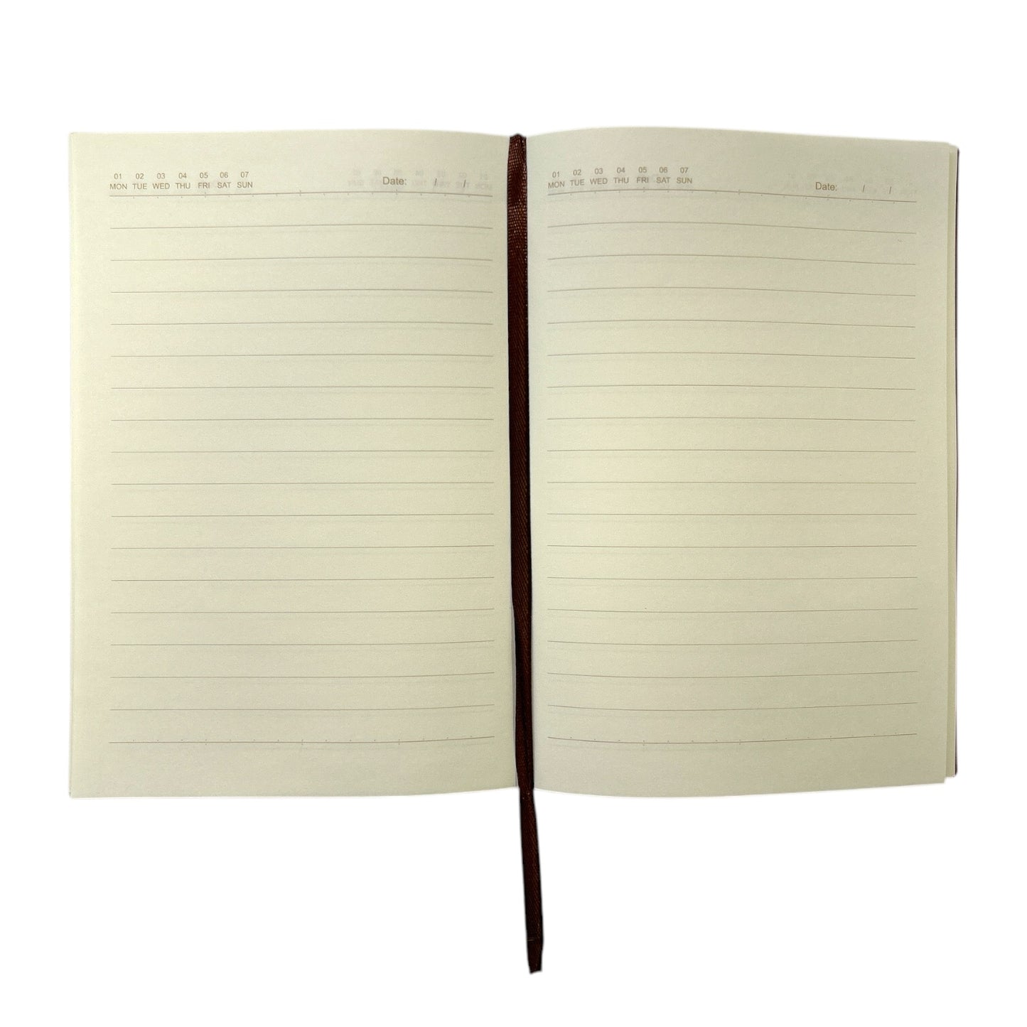 Single A5 96 Sheets Ruled PU Leather Soft Cover Notebook with Rope Closure