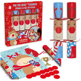 Pack of 6 12" Novelty Game Christmas Dinner Crackers