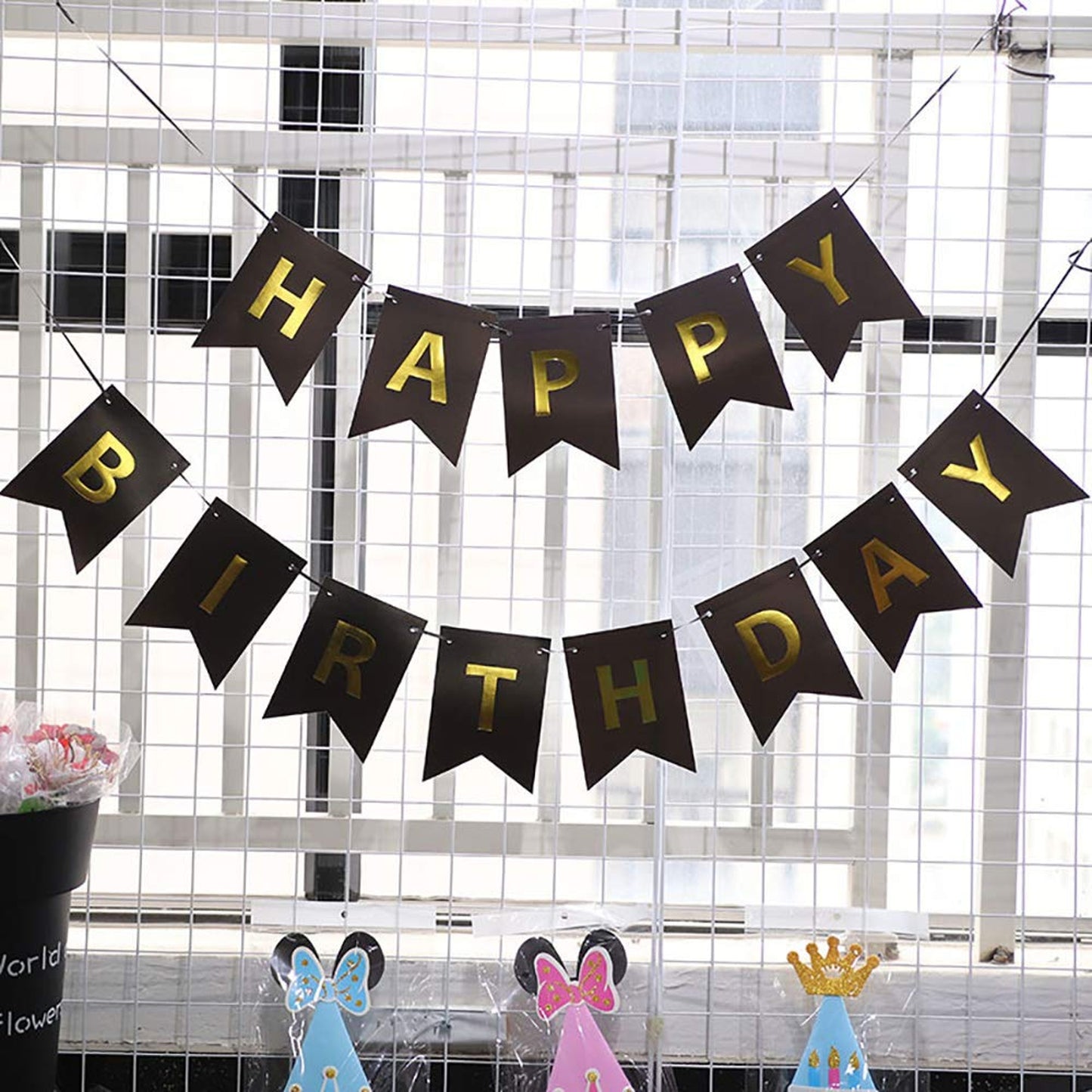 Light Blue Happy Birthday Party Banner