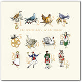 Pack of 8 Twelve Days of Christmas Samaritans Charity Christmas Cards