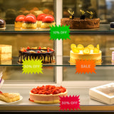 Pack of 40 Assorted Coloured Neon Fluorescent Flashes 150 x 150mm