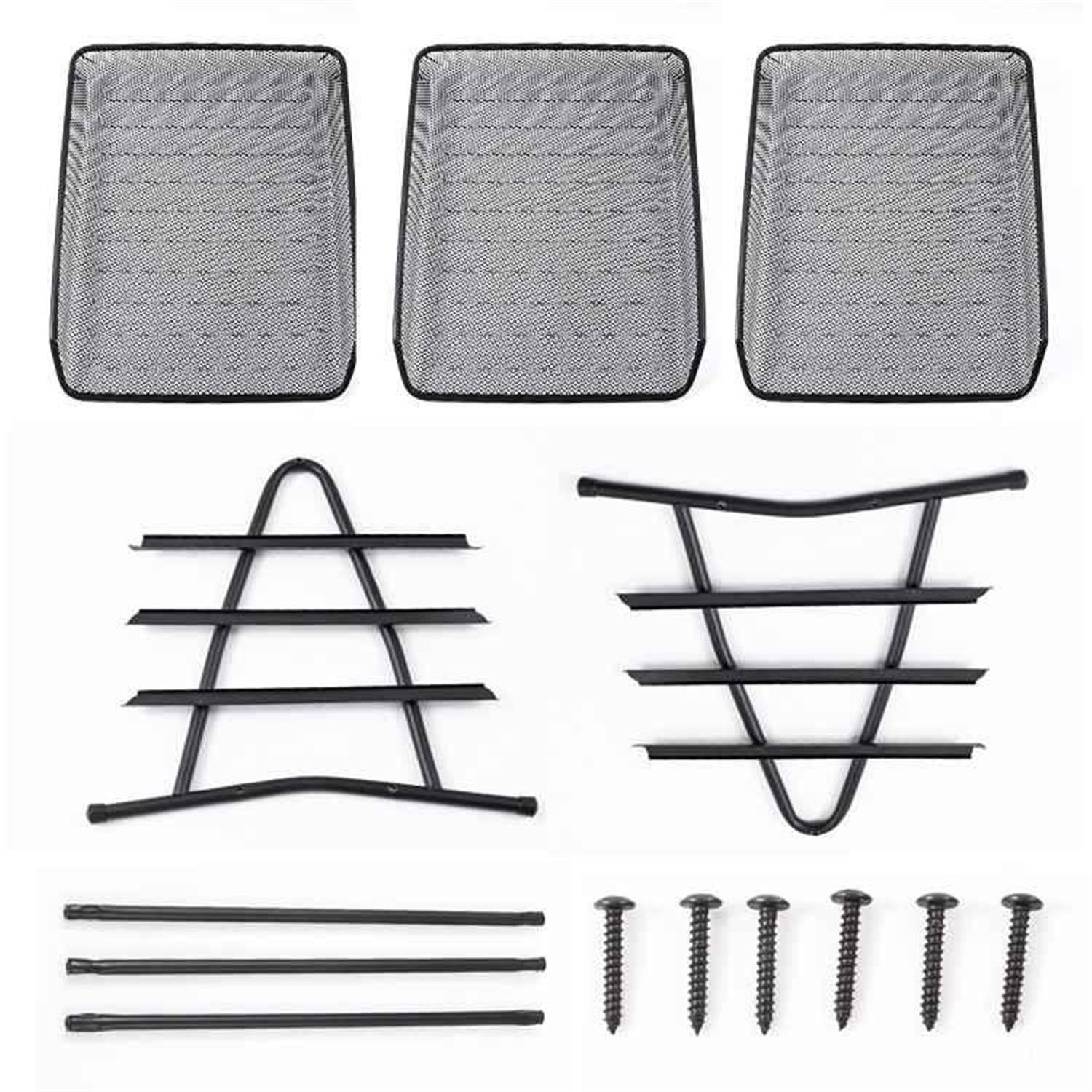 Black Office Mesh Tray For Organizer 35 × 30 × 27cm