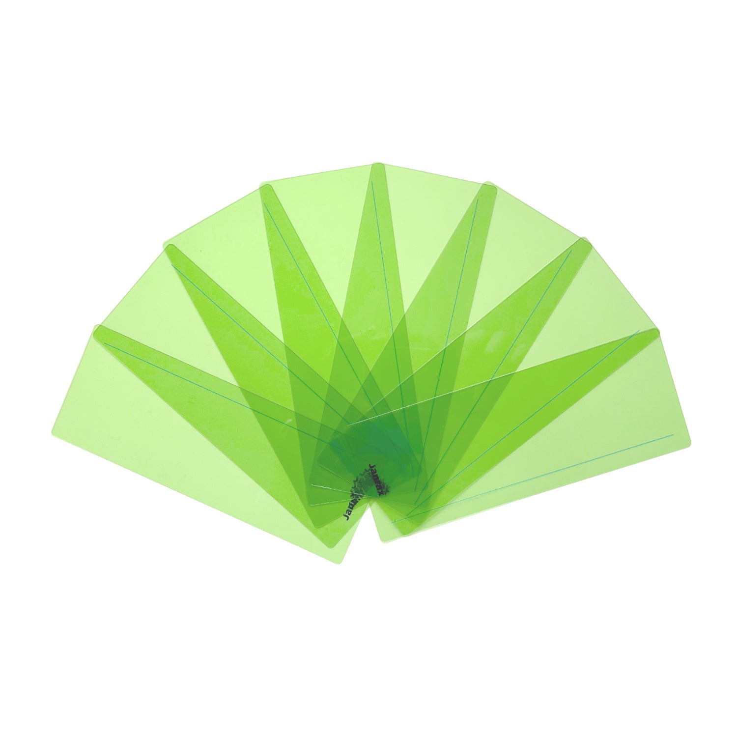 Pack of 8 Light Green 210x80mm Dyslexia Overlay Reading Strips – PET Material, Rounded Corners
