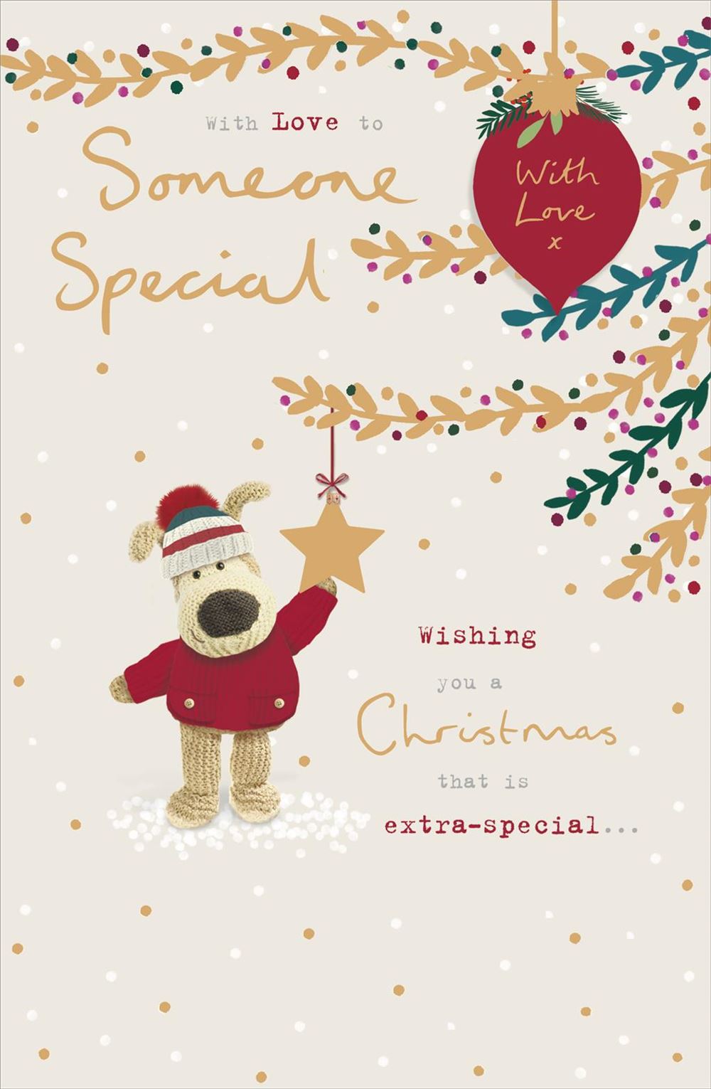 Boofle Next To Xmas Tree Someone Special Christmas Card