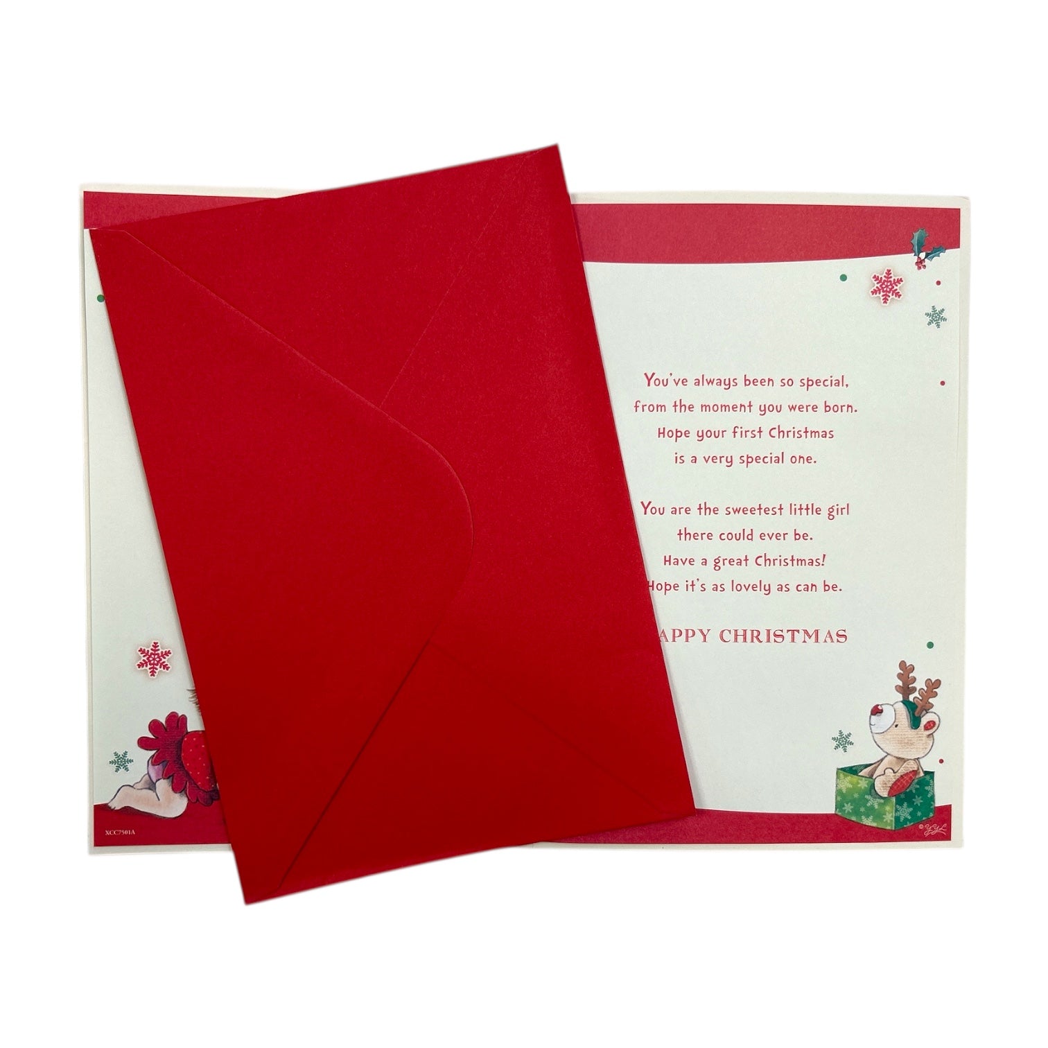 For a Special Baby Girl First Christmas with Badge Card