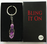 Bling Keyring High Heel Pink Diamante Shoe {DC}