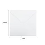 Pack of 50 White 100gsm 113x113mm Gummed Envelopes