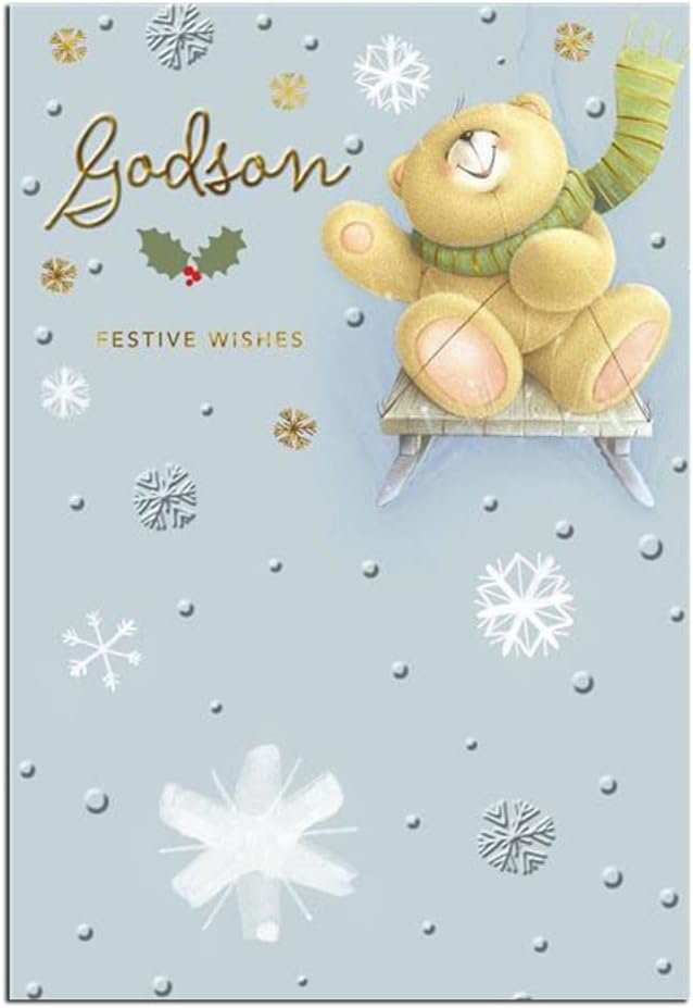 Forever Friends Godson Christmas Card