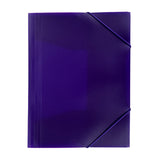 Janrax A4 Clearview Purple 3 Flap Folder with Elasticated Closure