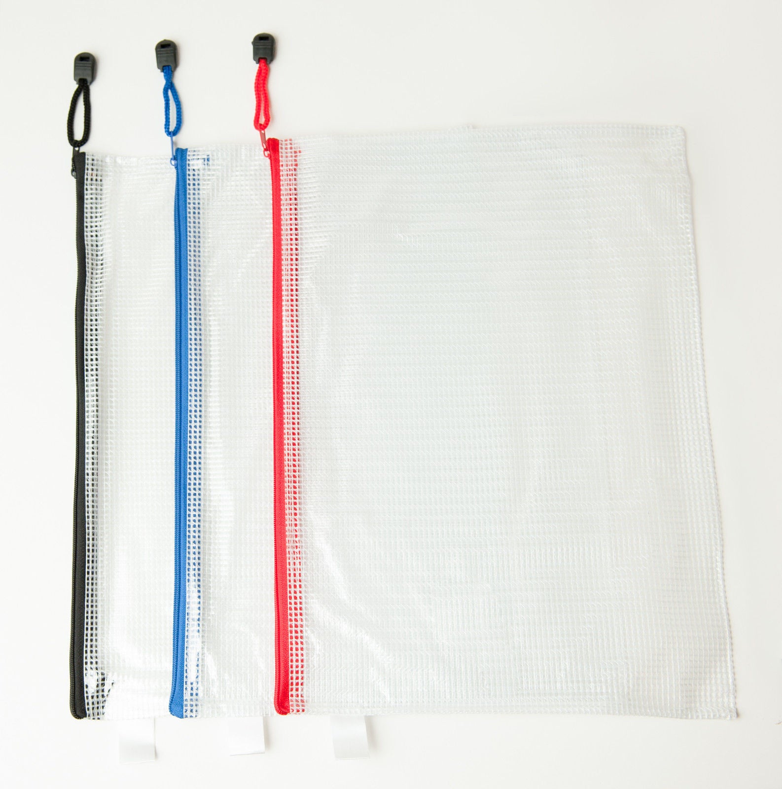 Pack of 12 A5 Blue Zip Strong Mesh Bags - Tough Waterproof Storage