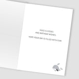 Narwhals & Starfish Embellished Girls 2nd Birthday Card