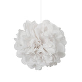 Pack of 3 White Mini Puff Tissue Decorations