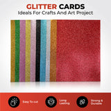 Pack of 10 A4 Green Coloured Glitter Card 230gsm Sheets