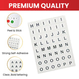 Pack of 420 White on Red/Blue/Green 1-140 Number 8mm Self Adhesive Labels