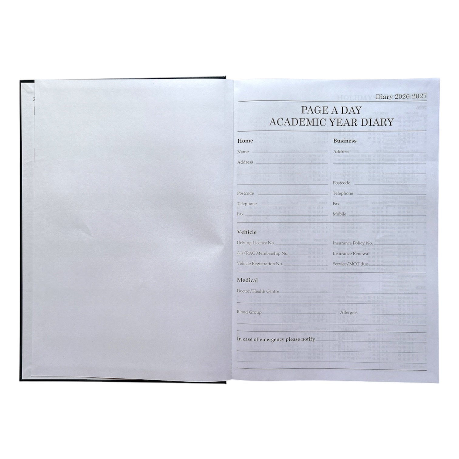 Janrax 2026-2027 A4 Day Per Page Burgundy Academic Diary