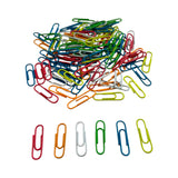 Pack of 100 Assorted Coloured 28mm Paper Clips in Hang Pack