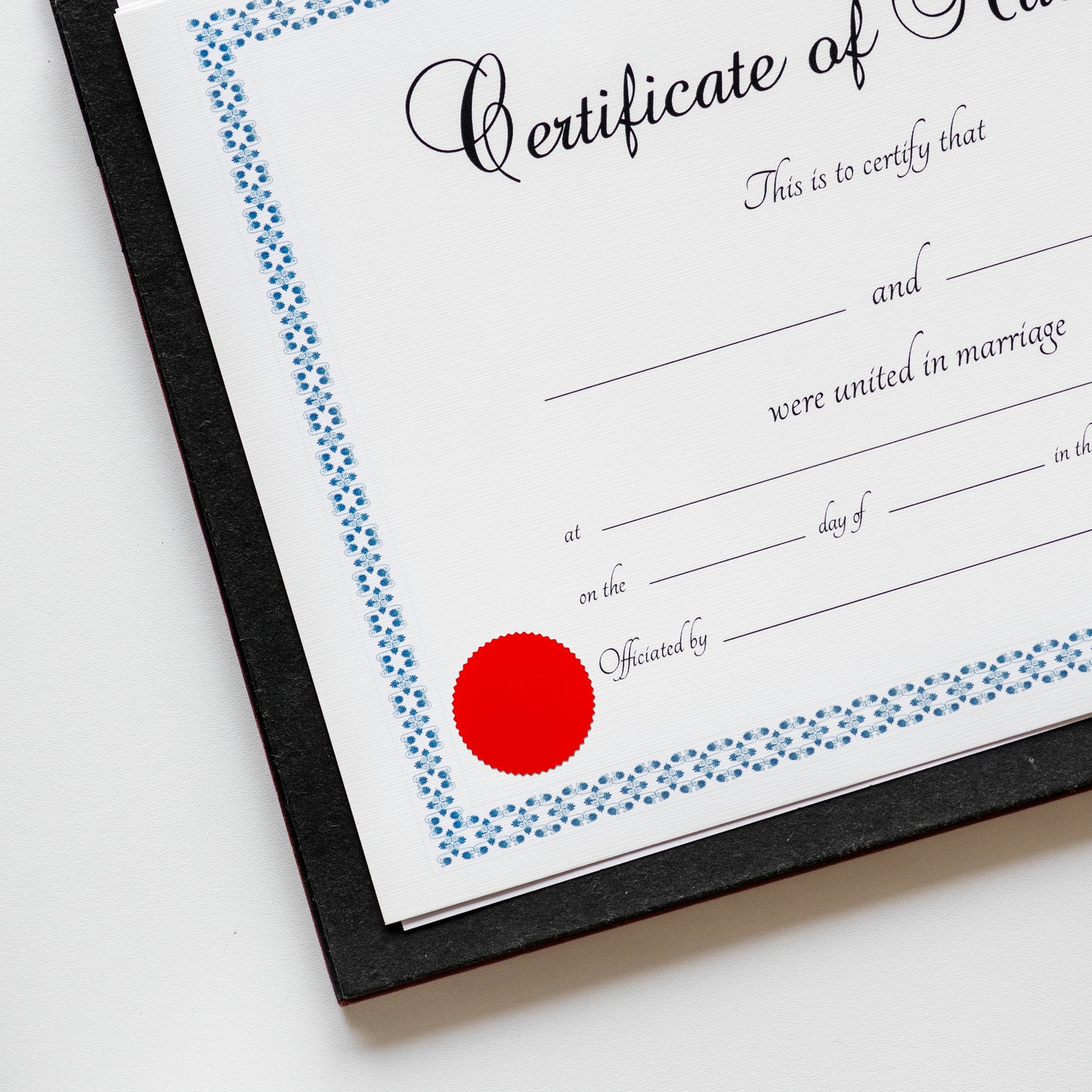 Pack of 6 Red Company Seal Labels 50mm