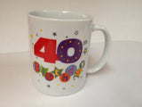 Happy 40th Birthday China Mug - Talking Pictures Fanfare Collection