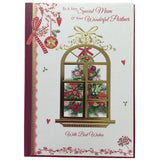 Traditional Mum and Partner Christmas Card 